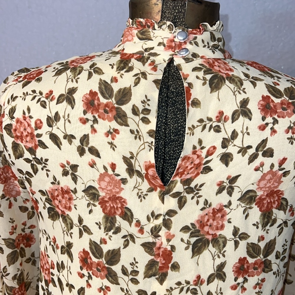 REFORMATION COTTAGCORE RUFFLED VARENNA FLORAL PRINT CREPE MINI DRESS XS - Picture 3 of 16